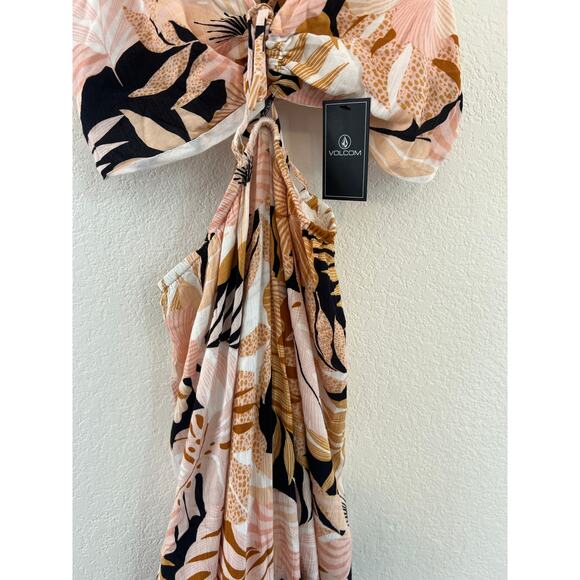 NWT Volcom Vintage Printed Maxi Dress XXL Beach Boho Vacation Resort Casual - Picture 7 of 16